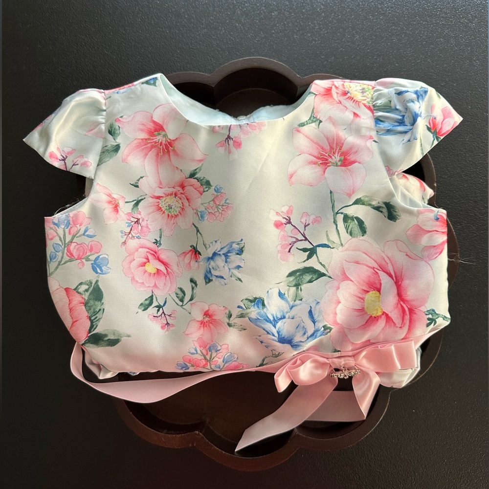 Girls Rare Editions Size 6X Dress ~ Multicolored Floral Dress with Lining